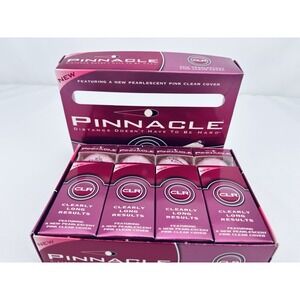 Pinnacle CLR Brand New Pearlescent Pink Clear Cover Golf Balls 4 Sleeves of 3